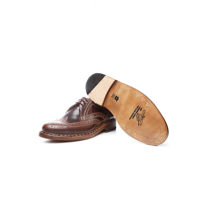 Heinrich Dinkelacker Buda Full Brogue dark cognac 