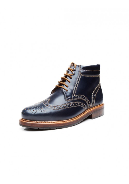 Heinrich Dinkelacker Buda Boot Cordovan navy