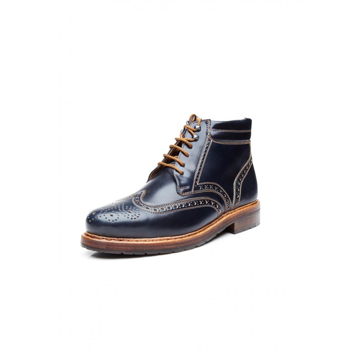 Heinrich Dinkelacker Buda Boot Cordovan navy