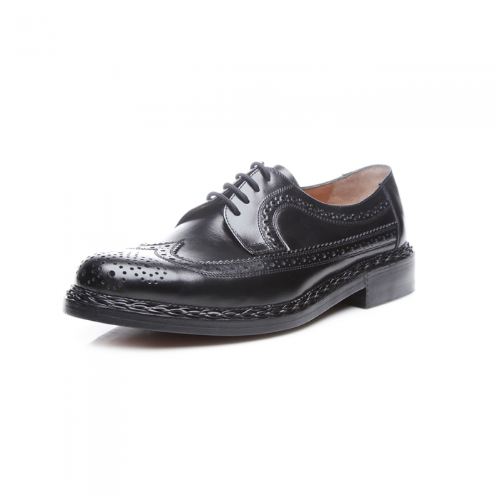 Heinrich Dinkelacker Janosh K Full Brogue black extra wide